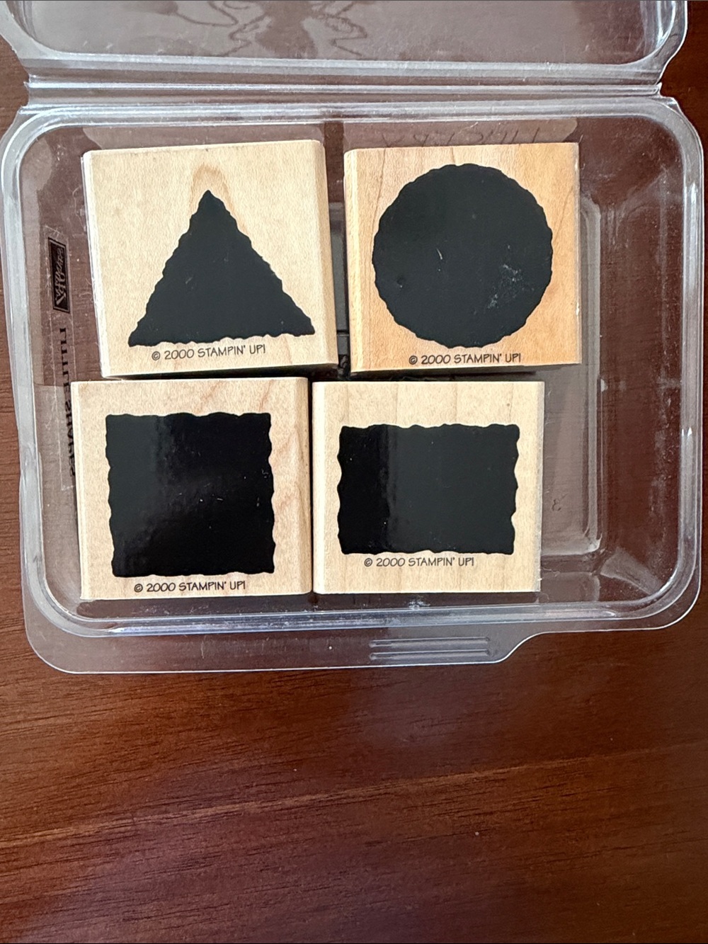 Stampin' Up! LITTLE SHAPES Background Stamp Set Circle Square Triangle Rectangle
